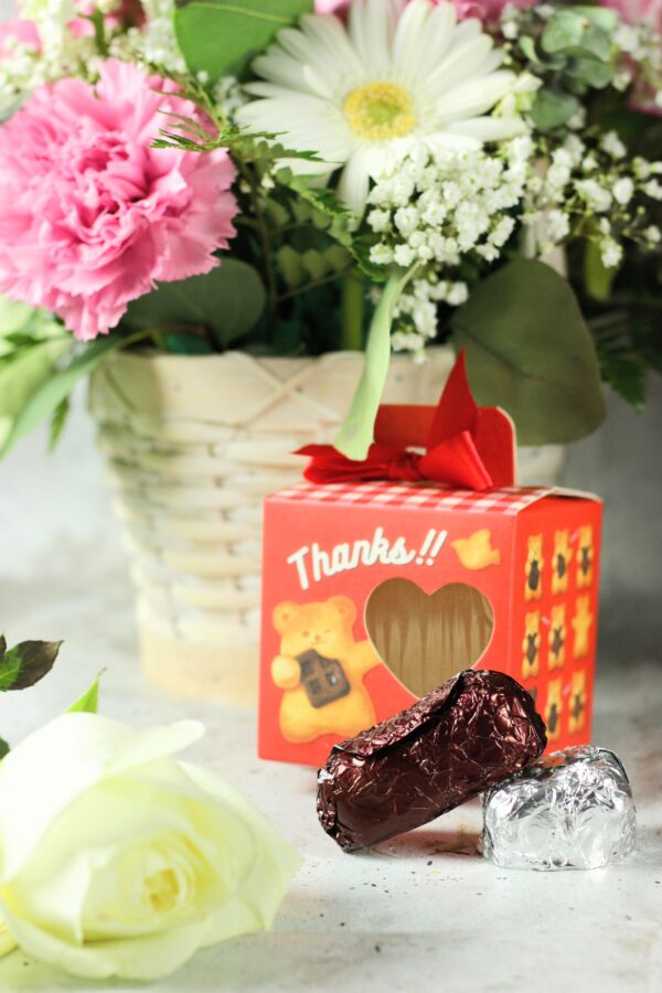 Kids Gift Box with chocolate bonbons and candies